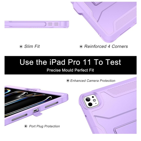 New Kickstand, Rugged Full body protective Lover for Apple iPad Pro 11”  5th Gen - Picture 7 of 14